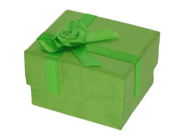 Ring box jewelry box rectangular green